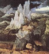 PATENIER, Joachim St Jerome in Rocky Landscape af oil painting reproduction